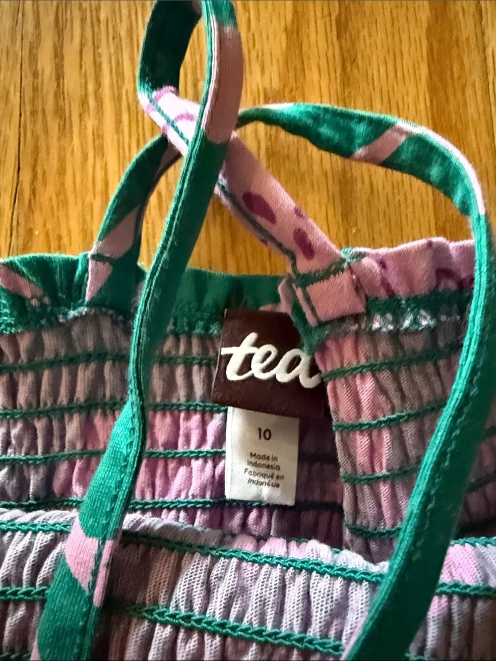 Tea Collection sz 10 Kids Teal & Lilac Floral Romper like new great condition